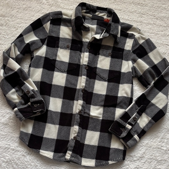 The Children's Place Other - Boy’s Black and White Plaid Shirt